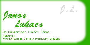 janos lukacs business card