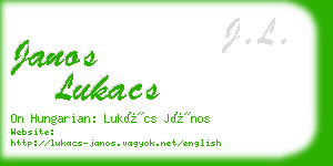 janos lukacs business card